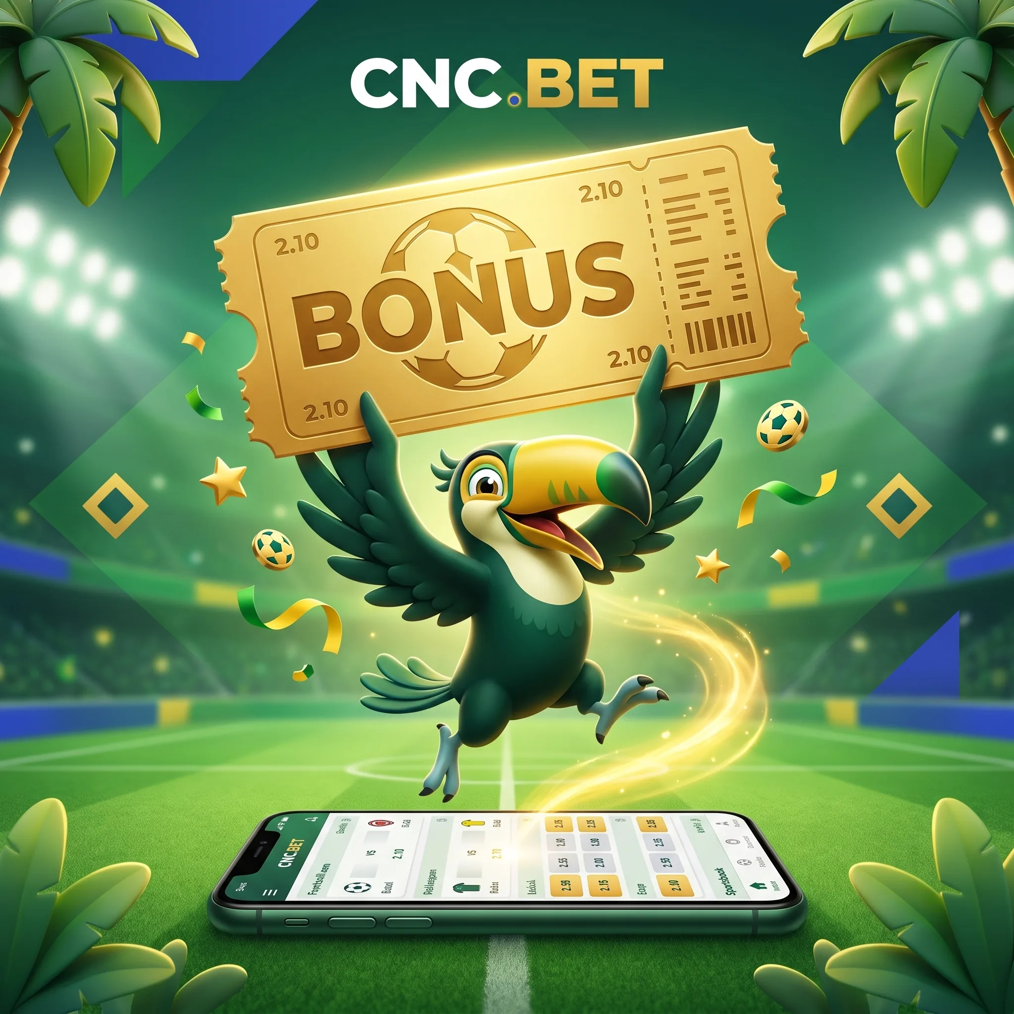 Oferta de bônus CNC Bet para depósito via Pix