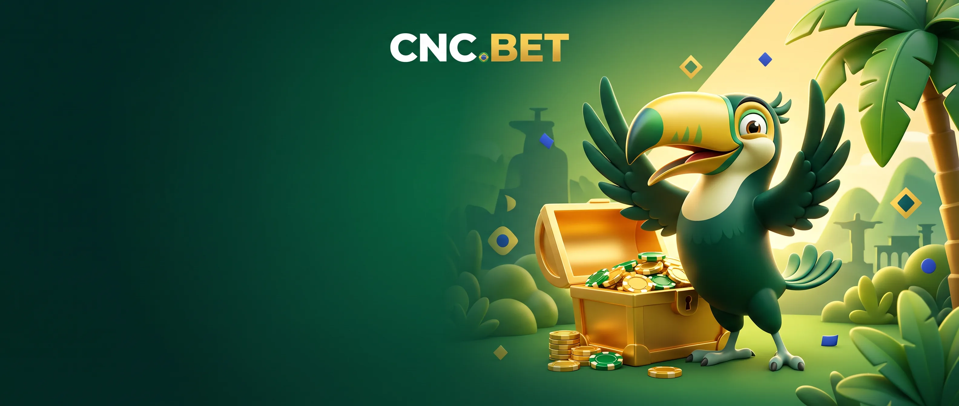 CNC Bet green and gold sports motion artwork
